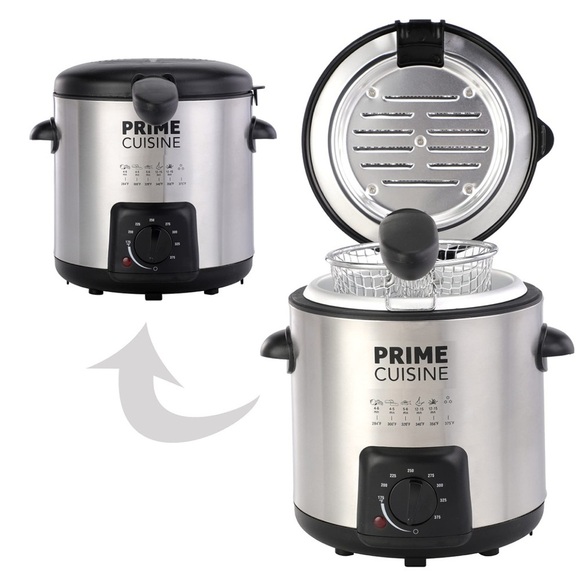 Prime Cuisine Stainless Steel Deep Fryer 1L NIB NWOT Student /Apartment /Singles - Picture 6 of 15